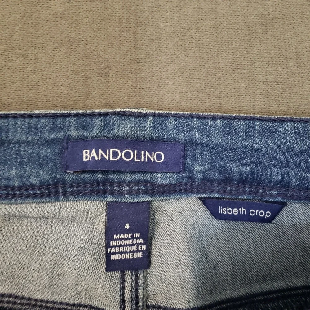 Bandolino Jeans‎ size 4  Women's Lisbeth Curvy Skinny Crop Snap Hem